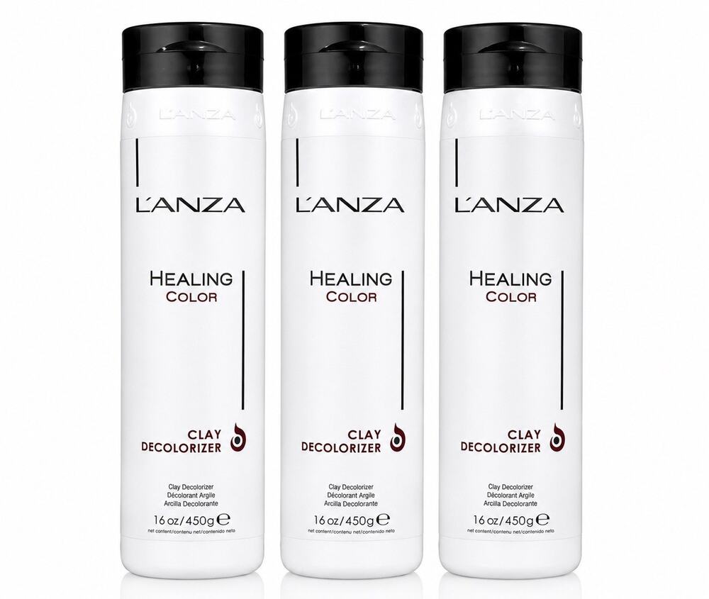 L’ANZA Healing Color Clay Decolorizer 16 oz 450g Hair Lightener 3 Pack NEW